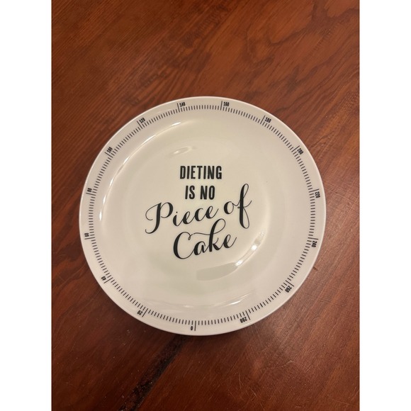 Z Gallerie Other - Z‎ Gallerie Weight For Dessert Plate Funny Diet Humor Kitchen Dining